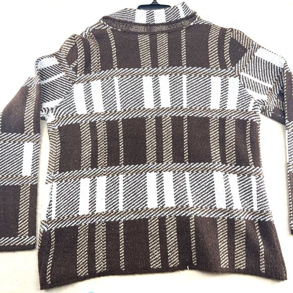 Cato Brown White Plaid Cardigan NWT Womens Size XL - Picture 16 of 16